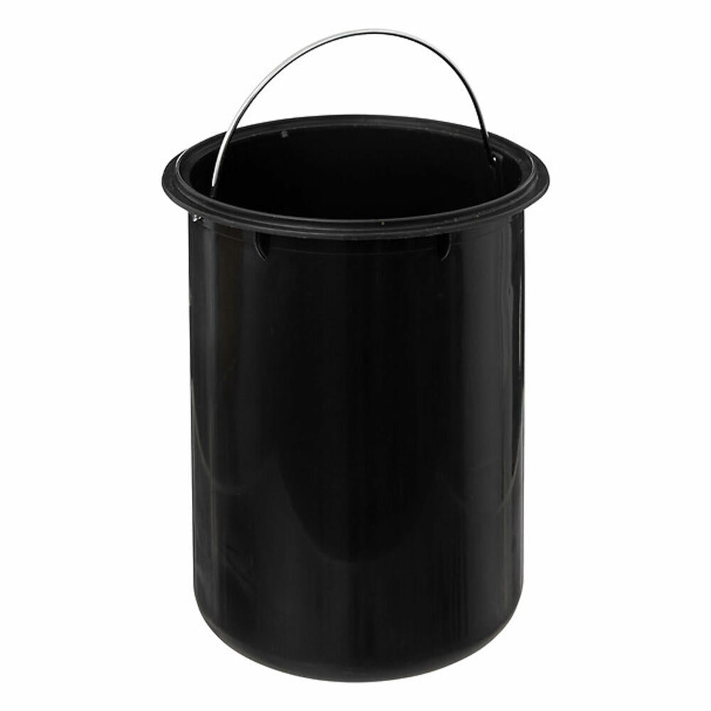 5five Simply Smart Abfalleimer Lea, Kosmetikeimer mit Soft Close, Weißblech, Kunststoff, Bambus, Schwarz marmoriert, 3 L, 174995B