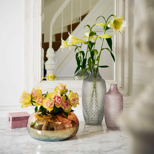 Leonardo vase POESIA, decorative vase, glass vase, soda-lime glass, gray, 40 cm, 018676