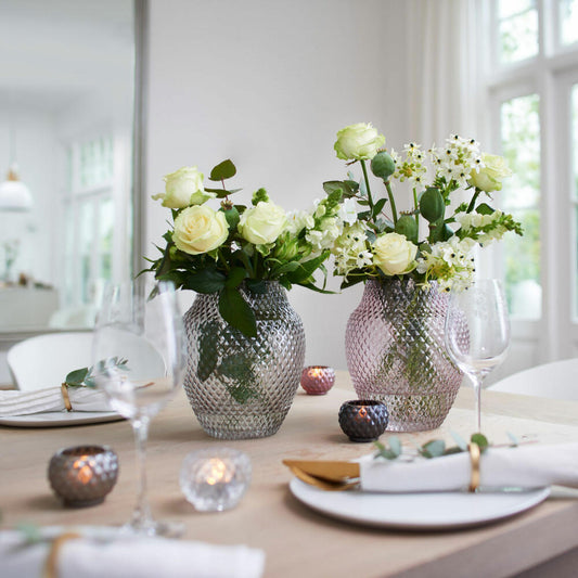 Leonardo vase POESIA, decorative vase, glass vase, soda-lime glass, gray, 22.5 cm, 018673