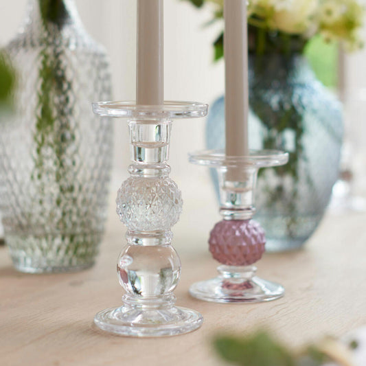 Leonardo Leuchter POESIA, Dekoleuchter, Kalk-Natron Glas, Viola, 12.8 cm, 018640