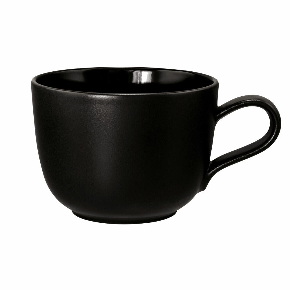 Seltmann Weiden Liberty Kaffeeobertasse, Kaffeetasse, Kaffee Tasse, Porzellan, Velvet Black, 260 ml, 001.764277