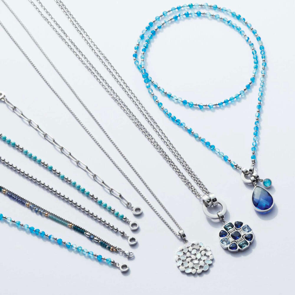 Leonardo Jewels Anhänger Petrona Clip & Mix, Kettenanhänger, Modeschmuck, Edelstahl, Glas, 019748