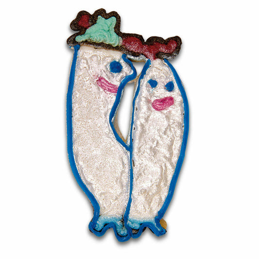 Städter Präge-Ausstecher Weißwurstpaar, Ausstechform, Plätzchenform, Keks, Plätzchen, Edelstahl, 9 cm, 200173