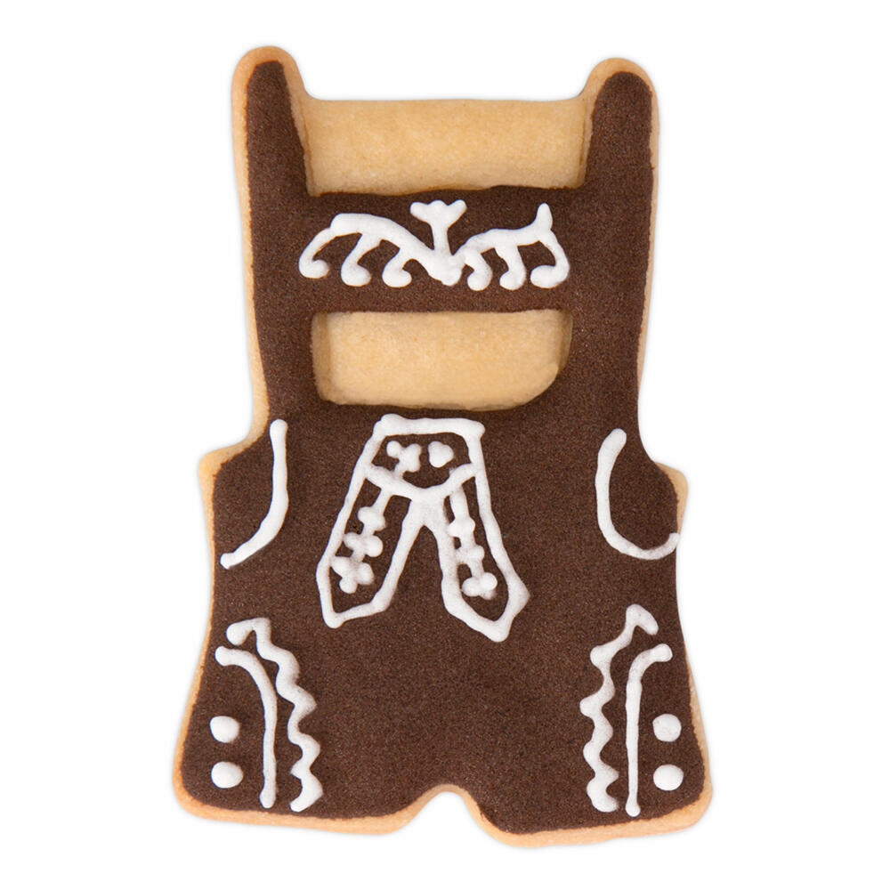 Städter Präge-Ausstecher Lederhose, Ausstechform, Plätzchenform, Keks, Plätzchen, Edelstahl, 6.5 cm, 199958