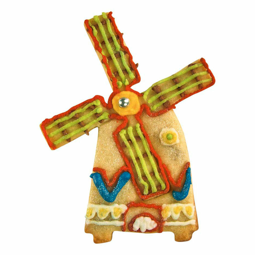 Städter Präge-Ausstecher Windmühle, Ausstechform, Plätzchenform, Keks, Plätzchen, Weißblech, 9.5 cm, 200043