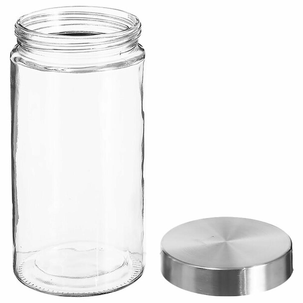 5five Simply Smart preserving jar Nixo, storage jar, glass, stainless steel, transparent, 1.7 L, 135298