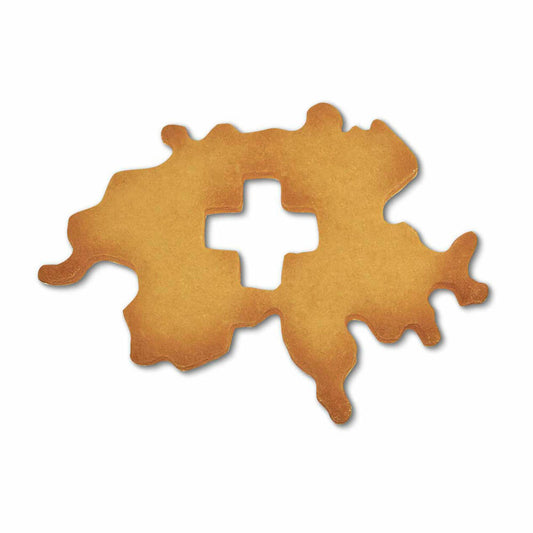 Städter Ausstecher Kontur Schweiz mit Kreuz, Ausstechform, Plätzchenform, Keks, Plätzchen, Weißblech, 8.5 cm, 200166