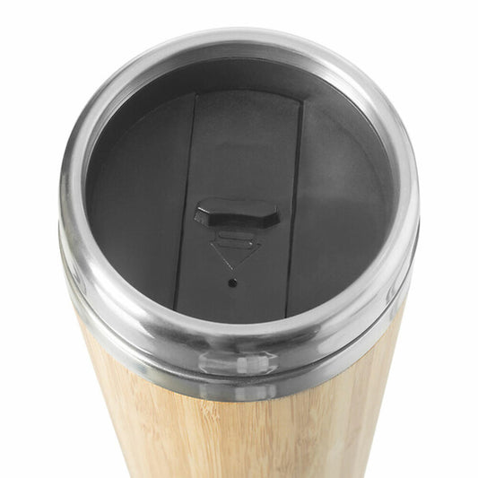 5five Simply Smart Isolierbecher Isotheme Bamboo, Stahl, Kunststoff, Bambus, Braun, 380 ml, 160716