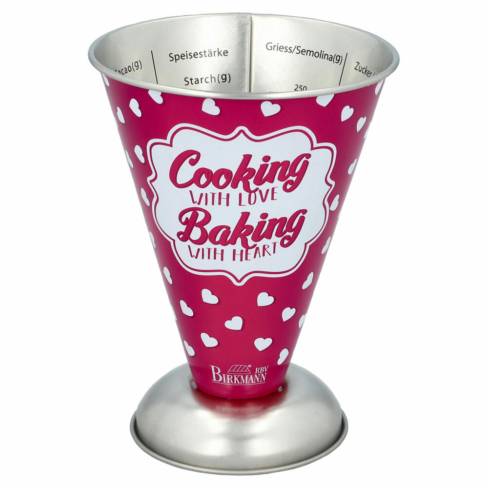 Birkmann Colour Kitchen measuring cup, measuring jug, measuring cup, dosing aid, measuring container, tinplate, granita, 300 ml, 422896
