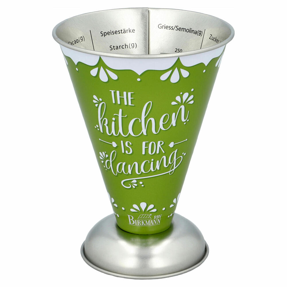 Birkmann Colour Kitchen measuring cup, measuring jug, measuring cup, dosing aid, measuring container, tinplate, green, 300 ml, 422933