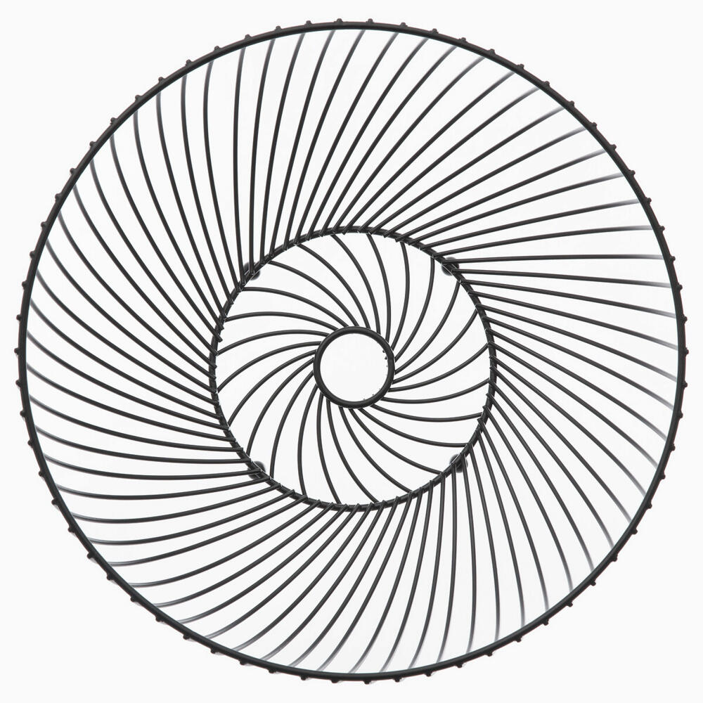 5five Simply Smart Obstkorb Torsade, Gitterkorb für Obst, Metall, Schwarz, 30 cm, 154008B