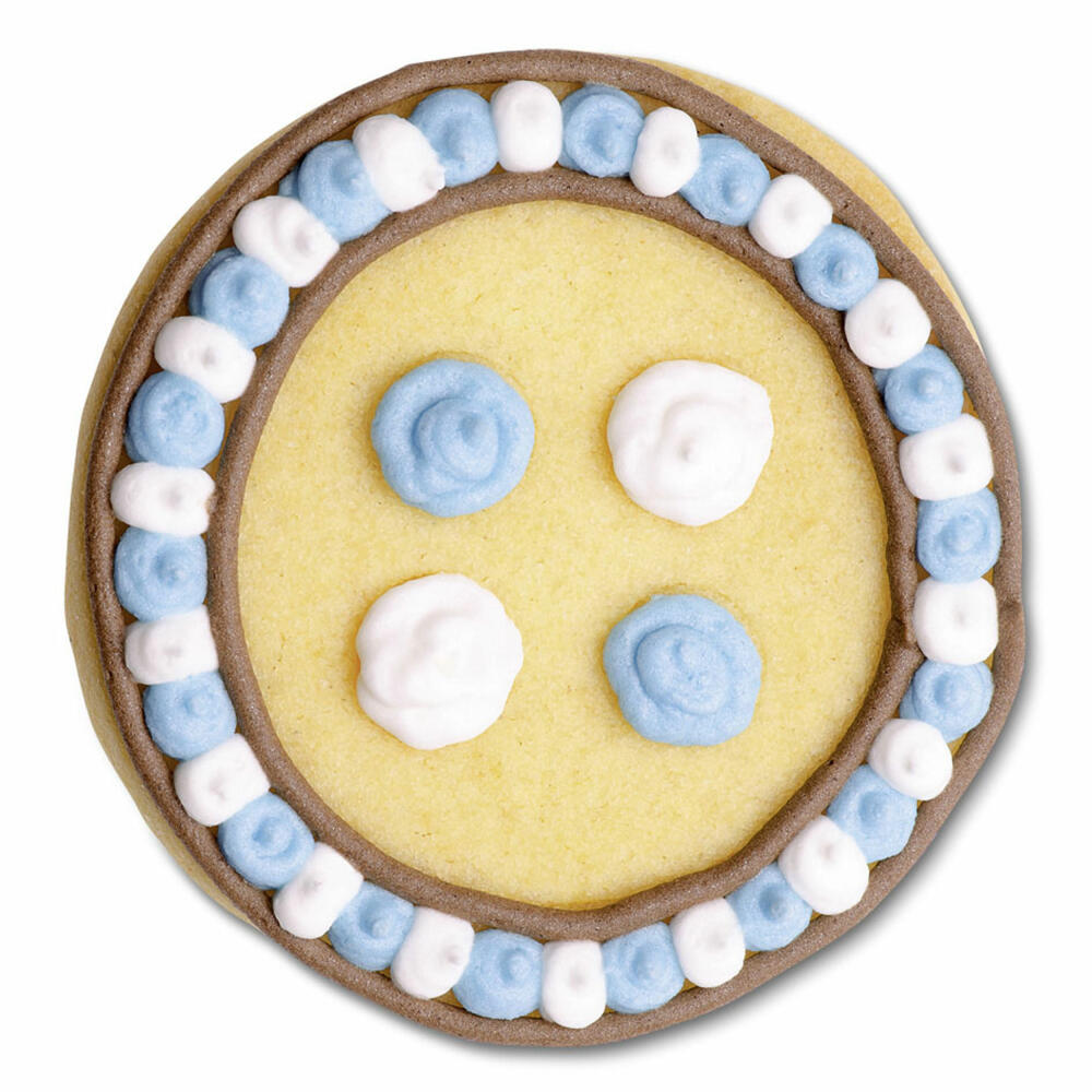 Städter Präge-Ausstecher Knopf, Ausstechform, Plätzchenform, Keks, Plätzchen, Edelstahl, Ø 6 cm, 200203