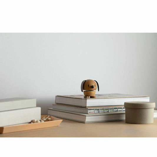 Hoptimist Dekofigur Dog S Oak, Hund, Wackelfigur, Eichenholz, Braun, 6.8 cm, 26984