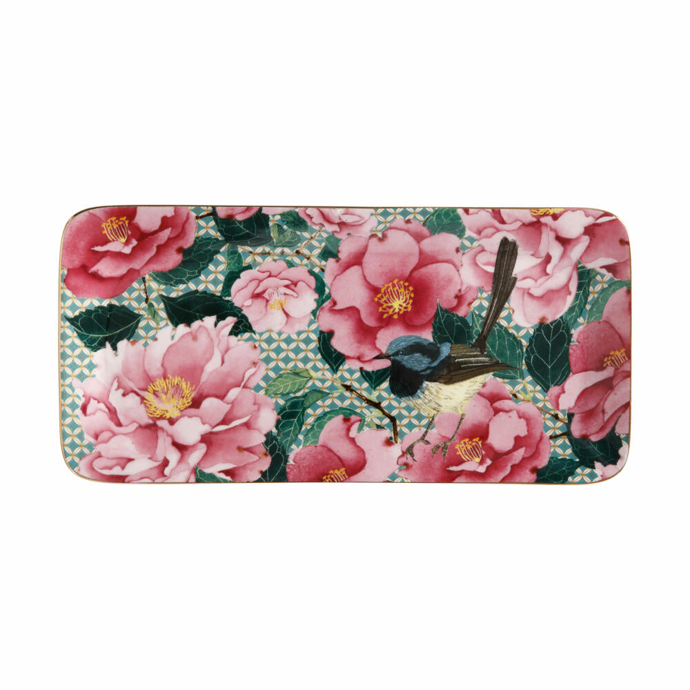 Maxwell & Williams TC Silk Road Platte, Servierplatte, Servierteller, in Geschenkbox, Porzellan, Aqua, 25 x 12 cm, HV0174