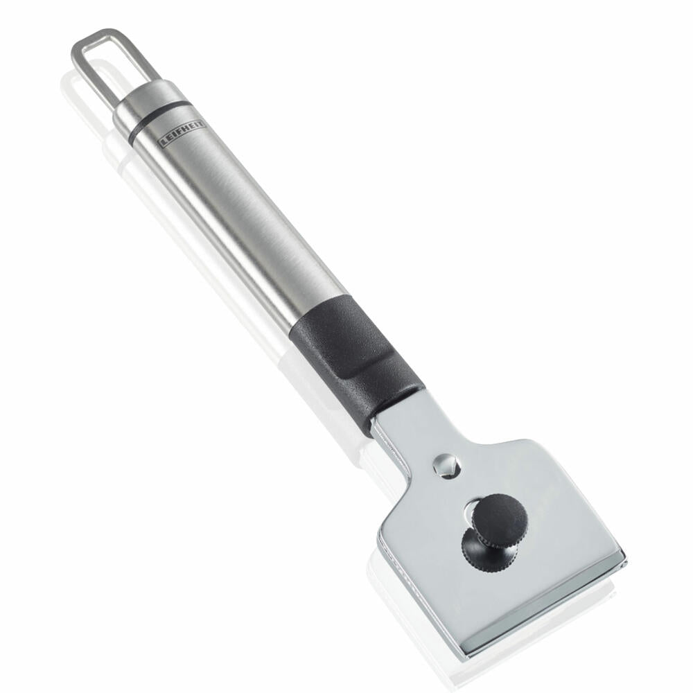 Leifheit Kochfeldschaber Edelstahl, Küchenschaber, Schaber, Edelstahl, Silber, Schwarz, 3252