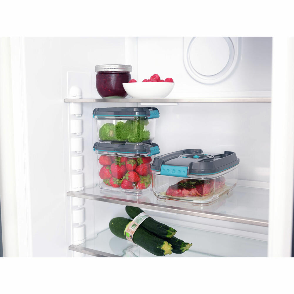 Leifheit Vakuum-Frischhaltedosen Set, 4-tlg., Frischhaltedose, Vorratsdose, Vakuum Aufbewahrungsdose, Dosen, 03233