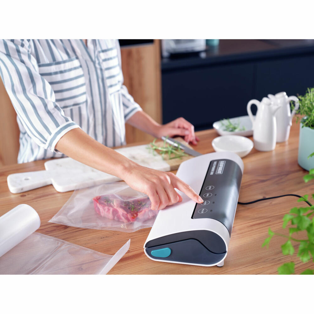 Leifheit vacuum sealer Vacu Power 300, vacuum device, vacuum sealer, plastic, white, black, 3235
