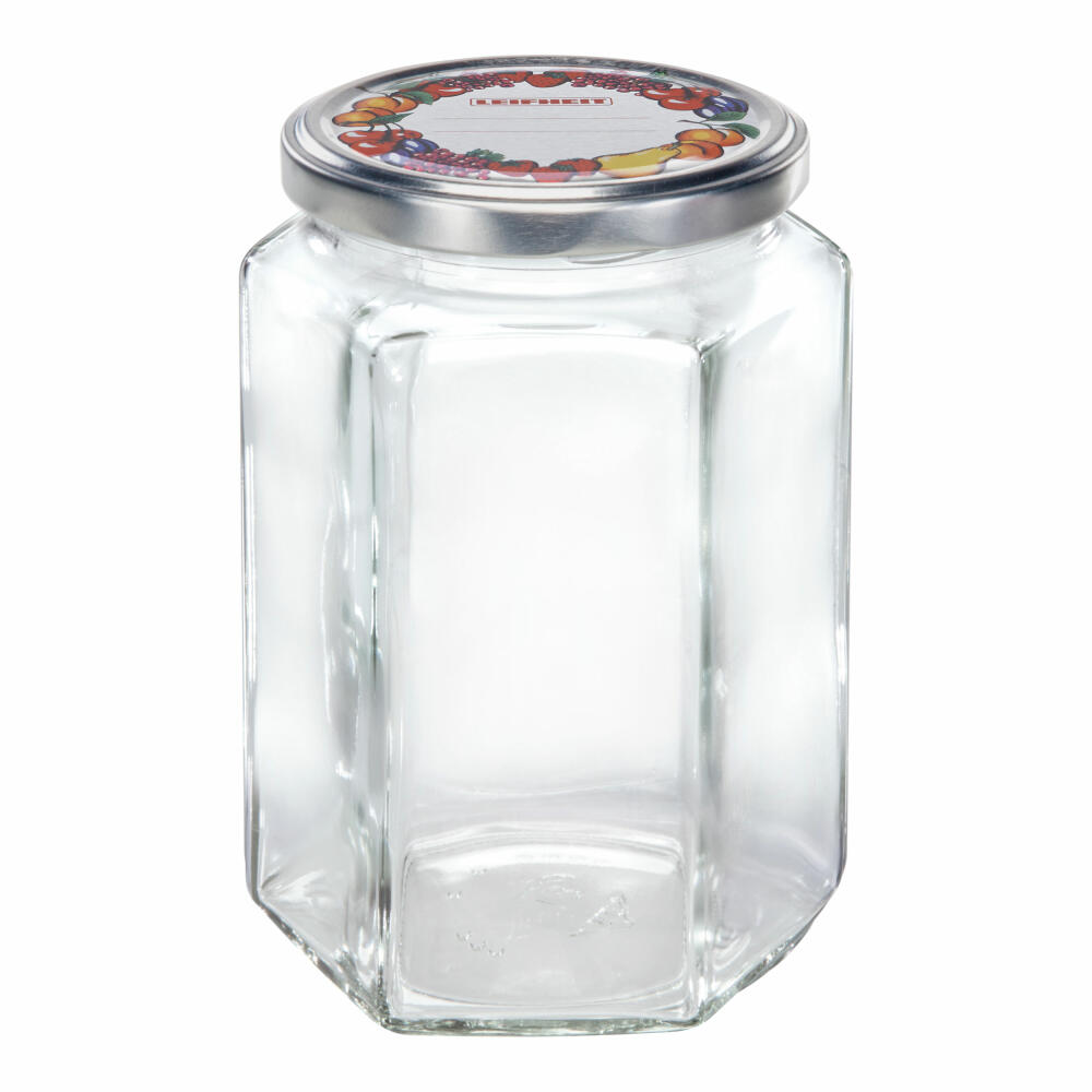 Leifheit hexagonal glass, simple jar, jam jar, jam jar, 770 ml, 03211