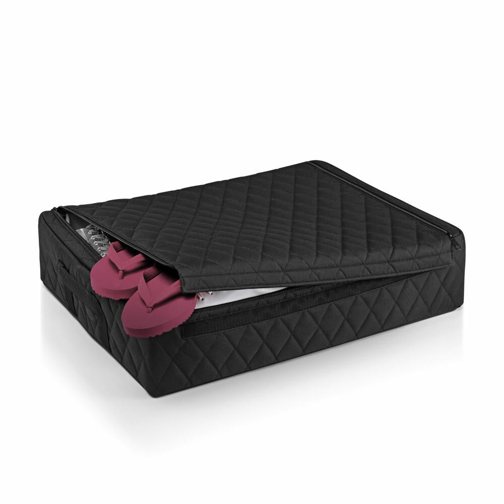 reisenthel storagebox low, storage box, recycled polyester fabric, Rhombus Black, 35 L, FV7059