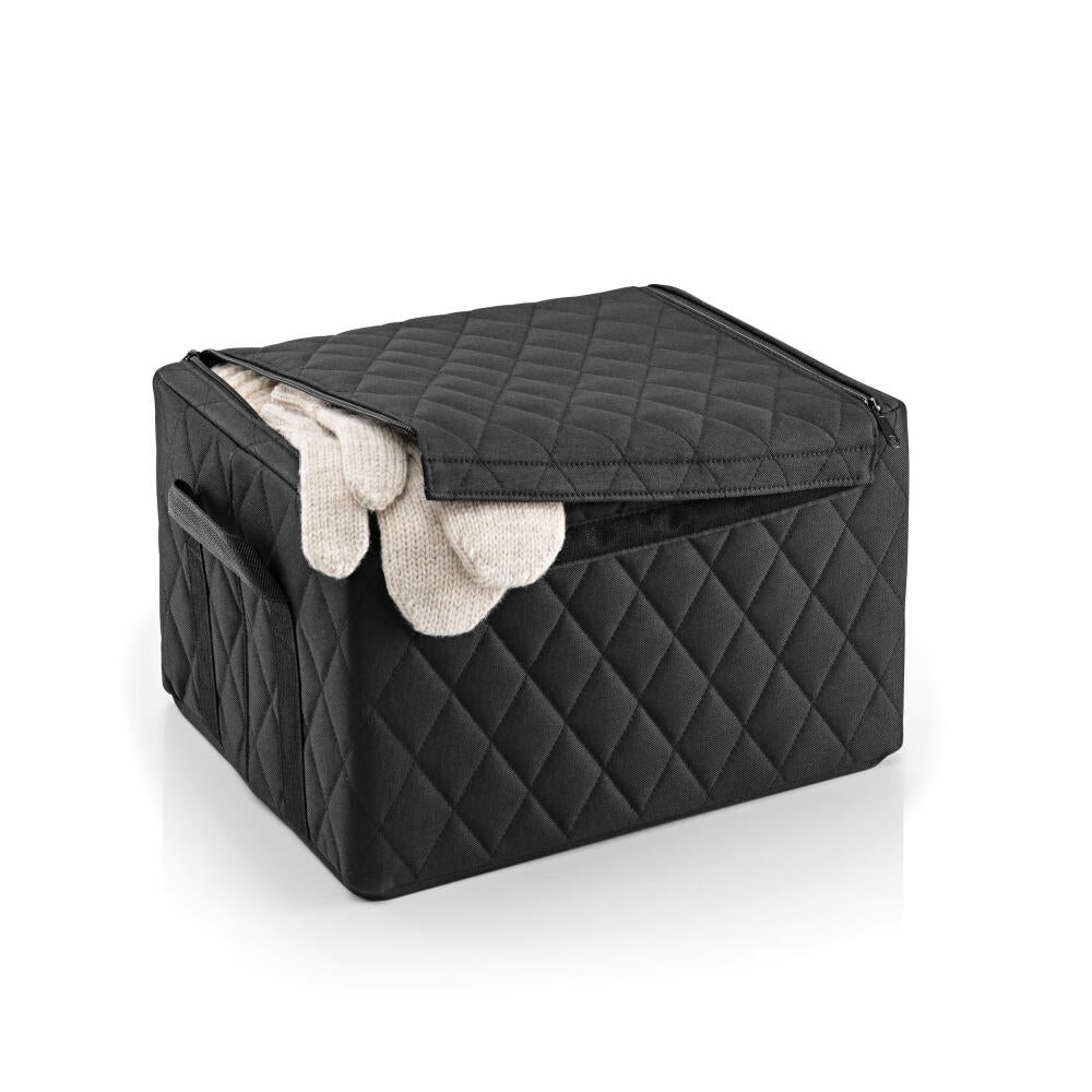 reisenthel storagebox M, storage box, recycled polyester fabric, Rhombus Black, 30 L, FS7059