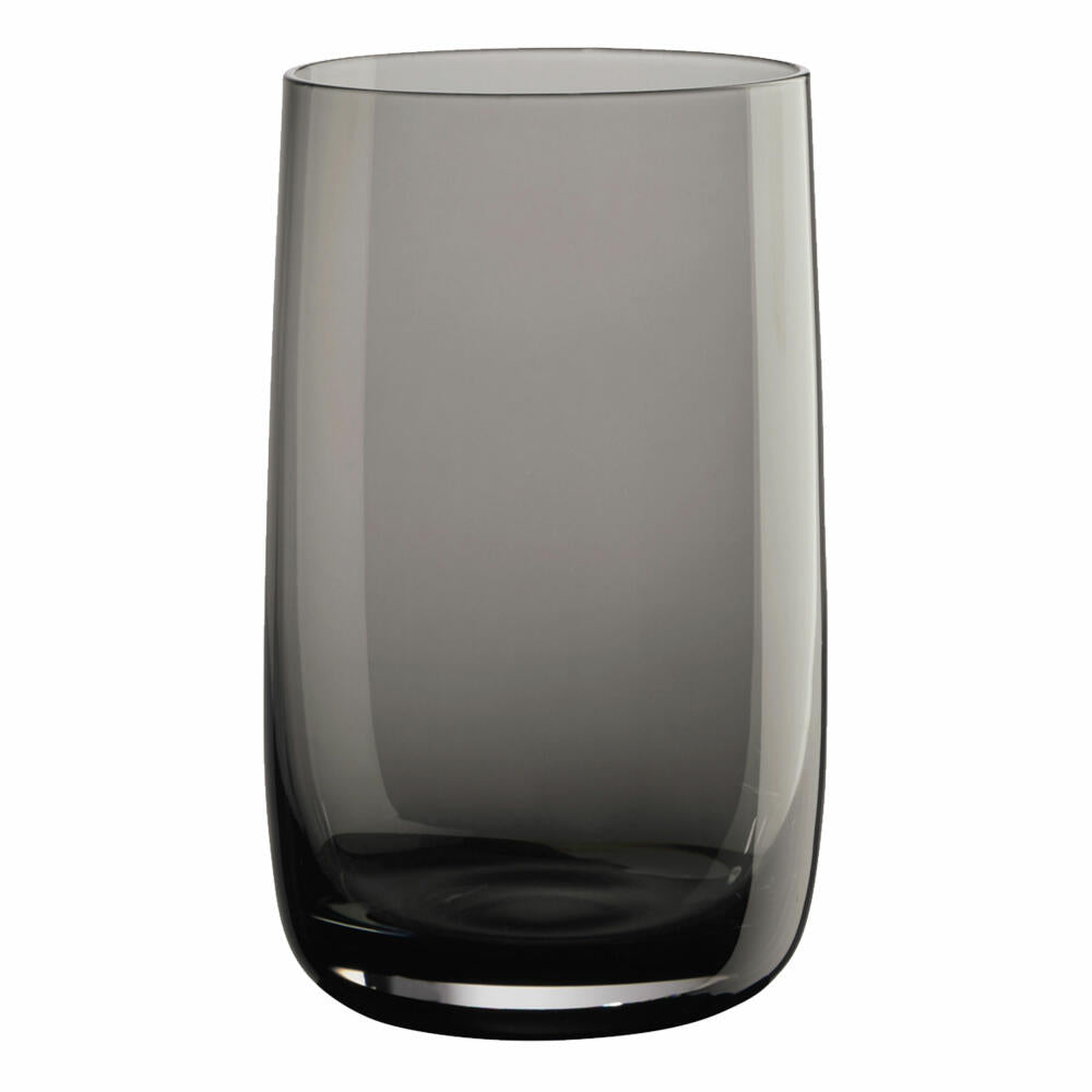 ASA Selection glass long drink glass, cocktail glass, drinking glass, mug, glass, grey glossy, 400 ml, 53503009