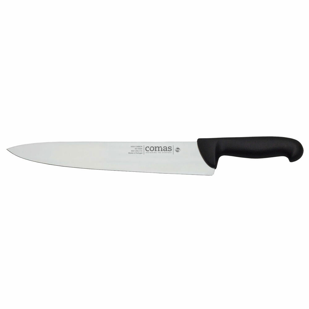 Comas Kochmesser Carbon, Küchenmesser, Stahl, PP, Schwarz, 25 cm Klinge, 10076