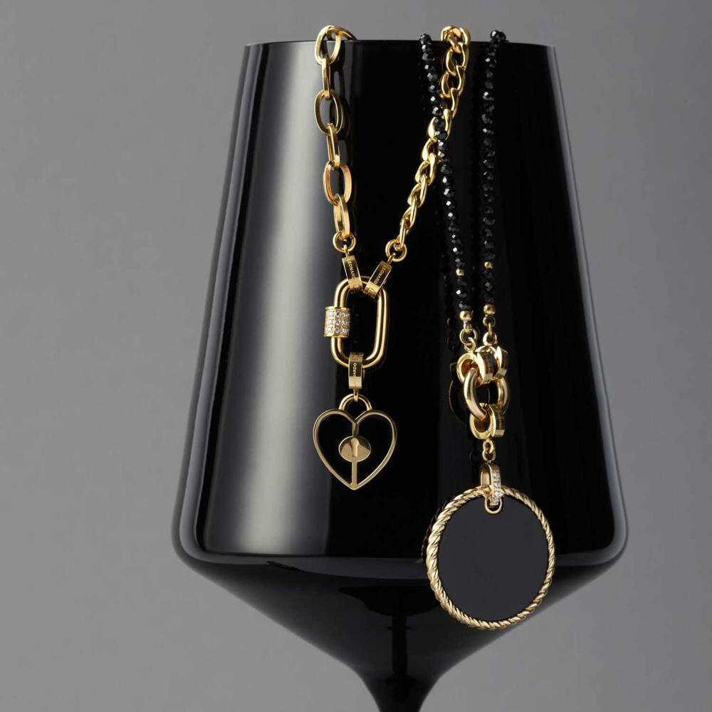 Leonardo Jewels Pendant Ginella Clip&Mix, Chain Pendant, Stainless Steel, Black, 022200