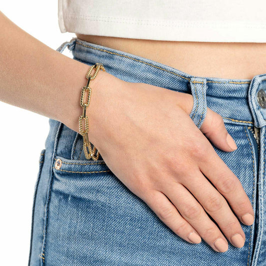 Leonardo Jewels Armband Moni Clip&Mix, Armreif, Armschmuck, Edelstahl, Golden, 022233