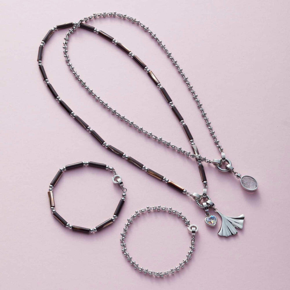 Leonardo Jewels Armband Nonna Clip&Mix, Armreif, Armschmuck, Edelstahl, Braun, 022086