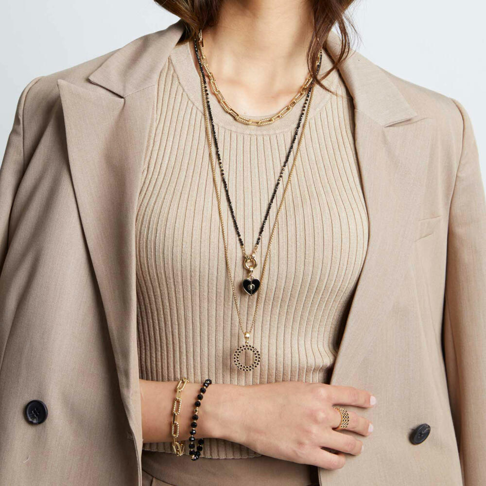 Leonardo Jewels Armband Moni Clip&Mix, Armreif, Armschmuck, Edelstahl, Golden, 022233