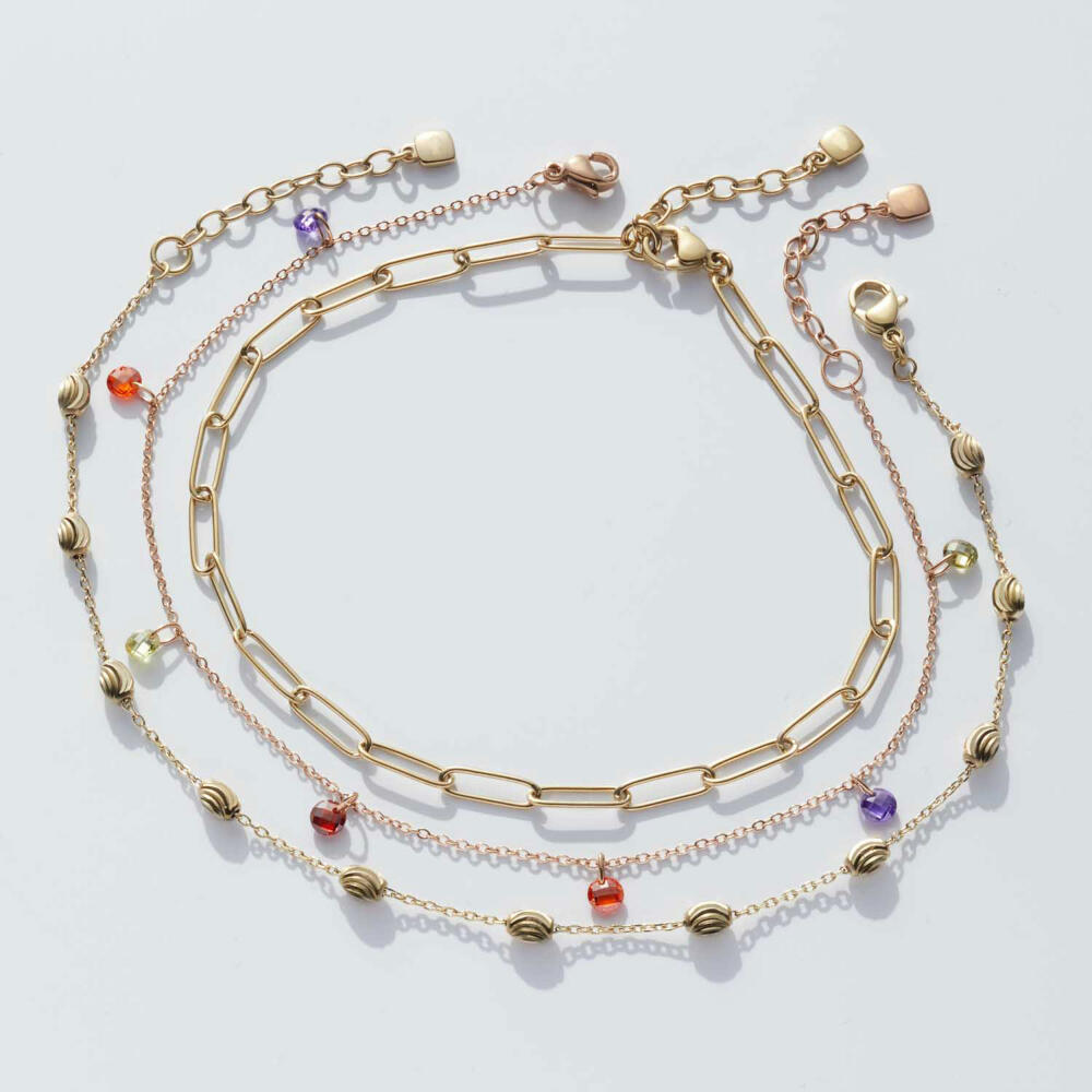 Leonardo Jewels Anklet Arisa Ciao, Anklet, Foot Chain, Jewelry, Stainless Steel IP gold, Gold, 021862