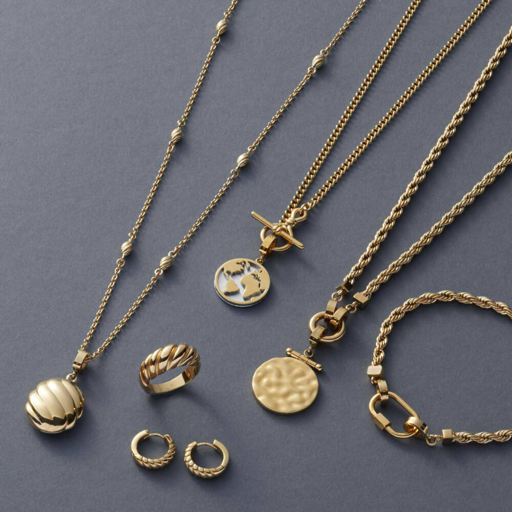 Leonardo Jewels Halskette Giro, Kette, Halsschmuck, Modeschmuck, Edelstahl, Golden, 022161