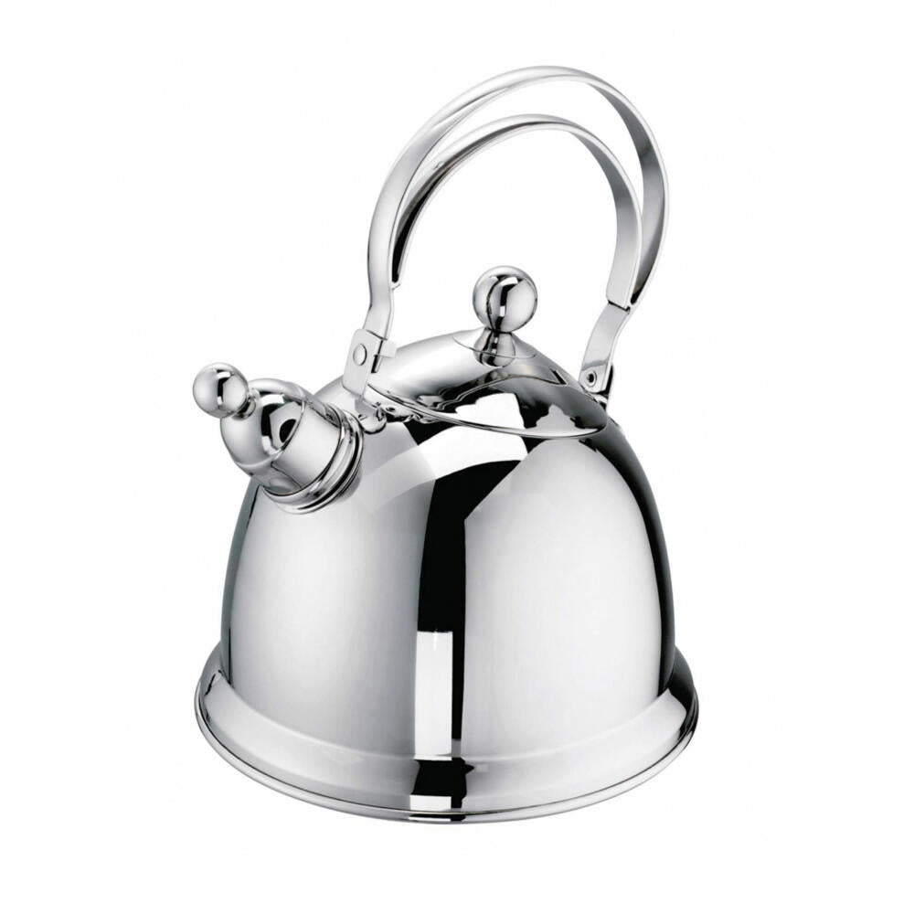 Schulte-Ufer whistling kettle Grace, kettle, tea kettle, stainless steel 18/10, 16 cm, 2.2 L, 68042-16