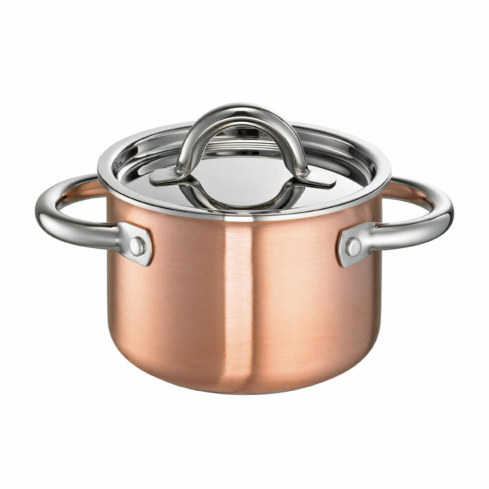 Schulte-Ufer meat pot De Luxe i, casserole, cooking pot, stainless steel 18/10, 16 cm, 2 L, 9510-16 i
