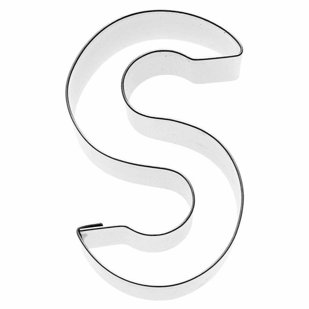 Birkmann Ausstechform Buchstabe S, Ausstecher, Plätzchenform, Keks, Plätzchen, Edelstahl, 6 cm, 196476