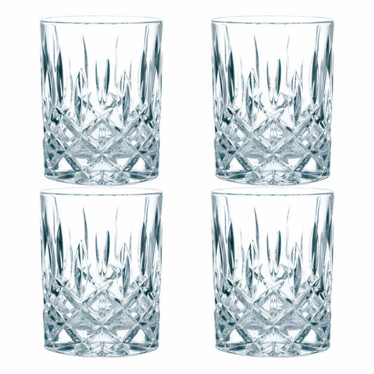 Nachtmann Noblesse whiskey cup set, set of 4, whiskey glass, tumbler, crystal glass, H 9.8 cm, 0089207-0