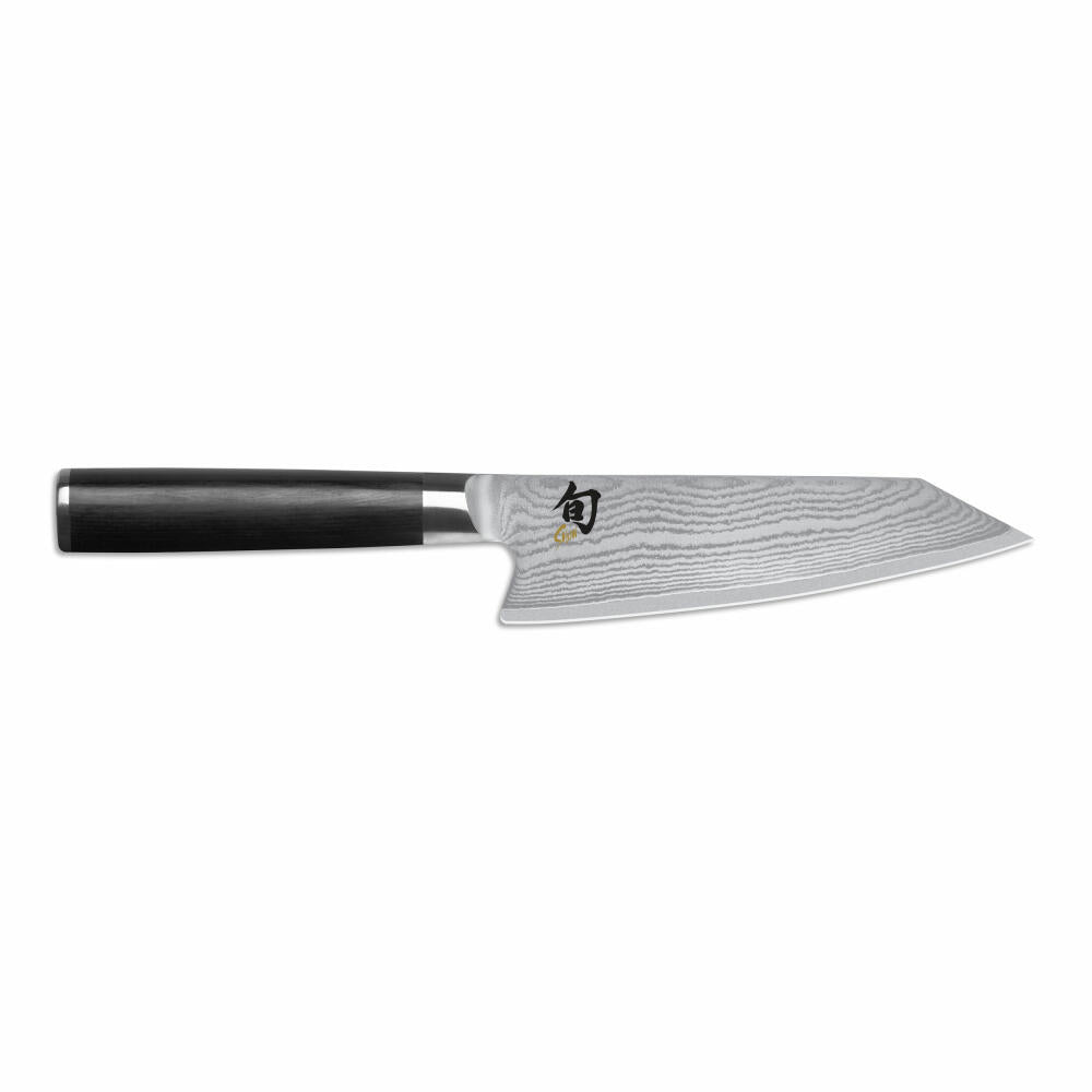 Kai chef's knife Shun Classic Kiritsuke, VG-MAX steel, Damascus steel, Pakka wood, blade length 15 cm, DM-0777