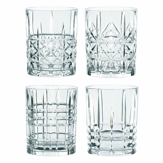 Nachtmann Highland Whiskybecher, 4er Set, Tumbler, Whiskyglas, Whiskey, Glas, Kristallglas, 345 ml, 95906