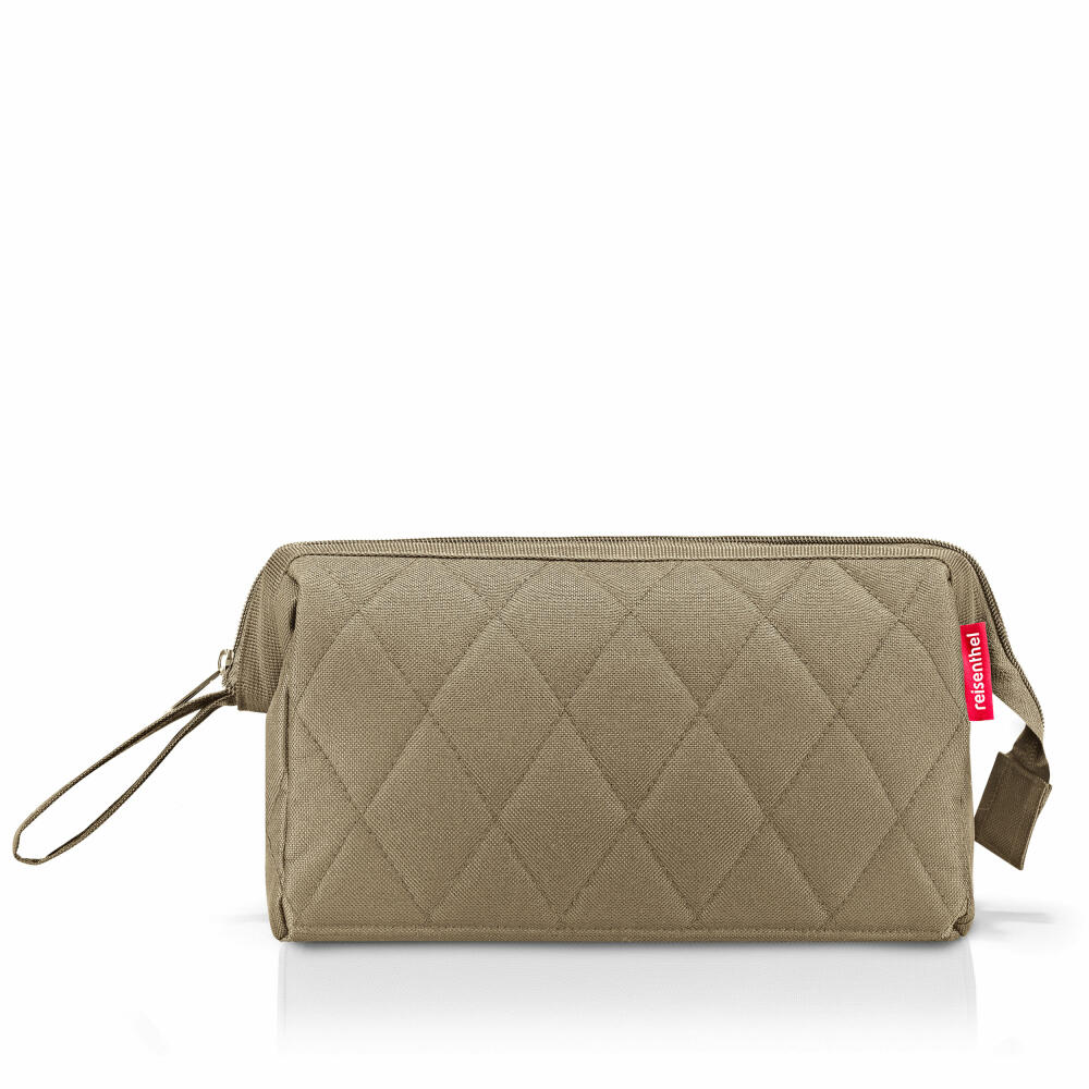 reisenthel travelcosmetic, cosmetic bag, toiletry bag, Rhombus Olive, 4 L, WC5046
