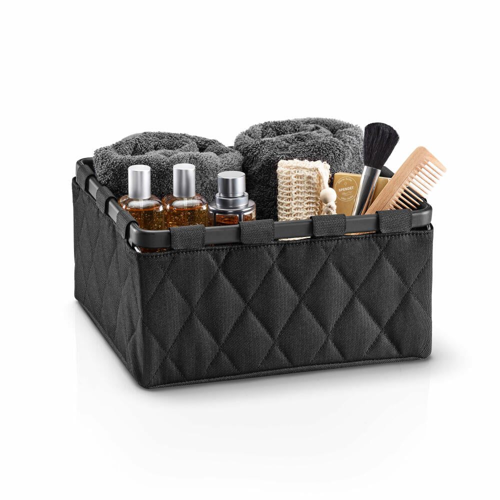 reisenthel framebox S, storage box, recycled polyester fabric, Frame Rhombus Black, 7 L, XF7071