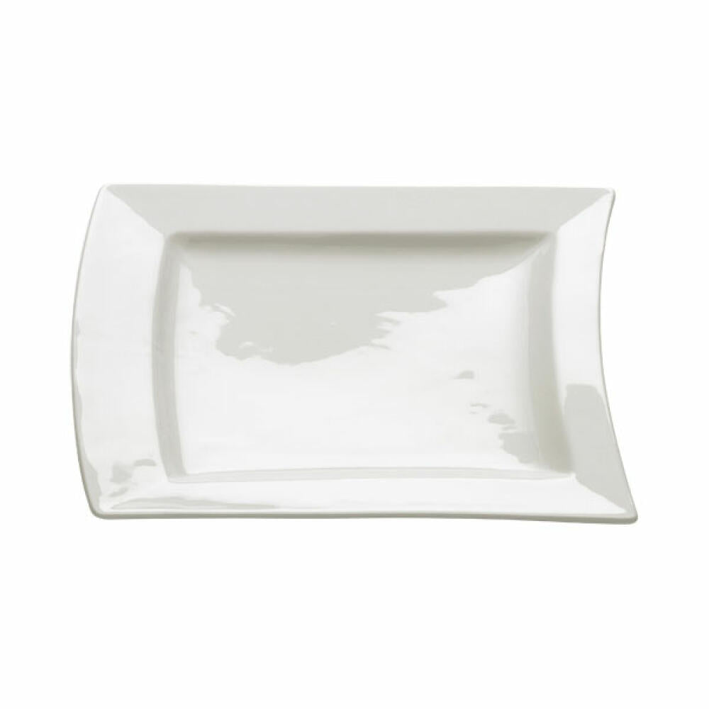 Maxwell & Williams Sway Teller Eckig, Speiseteller, Essteller, Kuchenteller, Geschirr, Porzellan, 17.5 cm, JX31015