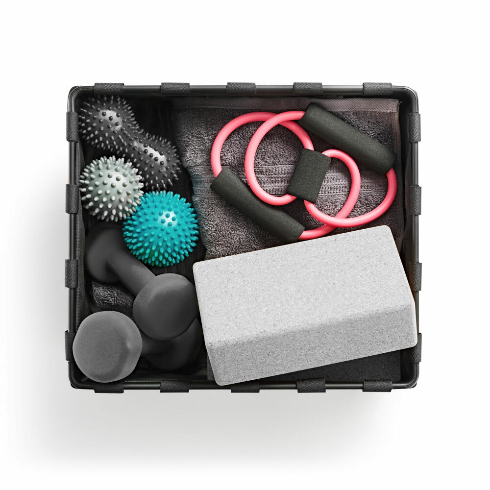 reisenthel framebox L, Aufbewahrungsbox, Recycling-Polyestergewebe, Frame Rhombus Light Grey, 27 L, XH7062