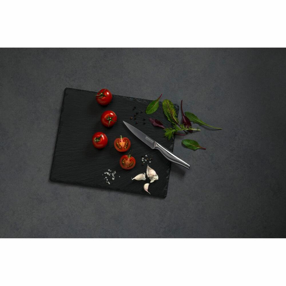 Nirosta kitchen knife Swing serrated, tomato knife, stainless steel, silver, 23 cm, 43713