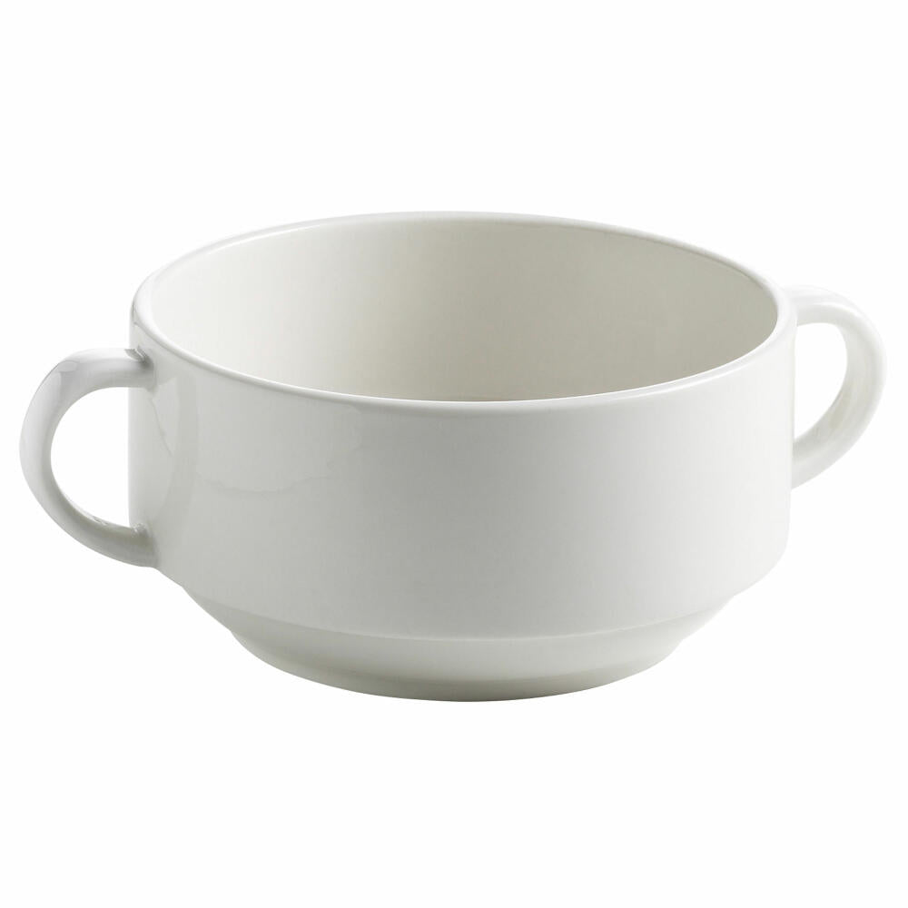 Maxwell & Williams Round Suppentasse Stapelbar, Suppen Tasse, Porzellan, Weiß, 410 ml, P0385