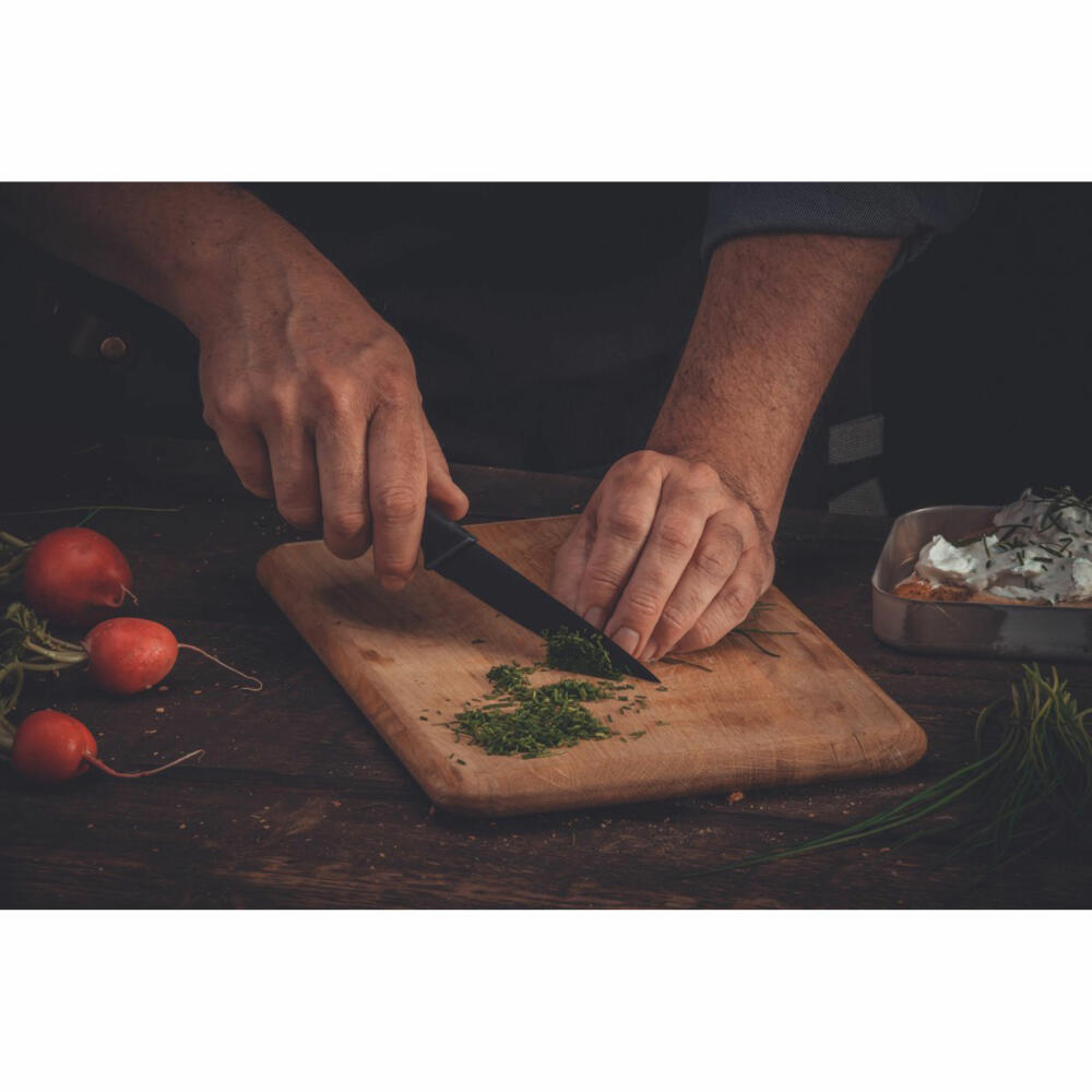 Nirosta Spickmesser Wave, Küchenmesser, Edelstahl, Kunststoff, Schwarz, 24 cm, 43734