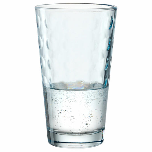 Leonardo Trinkglas Optic, Trinkbecher, Kalk-Natron-Glas, Hellblau, 540 ml, 023483