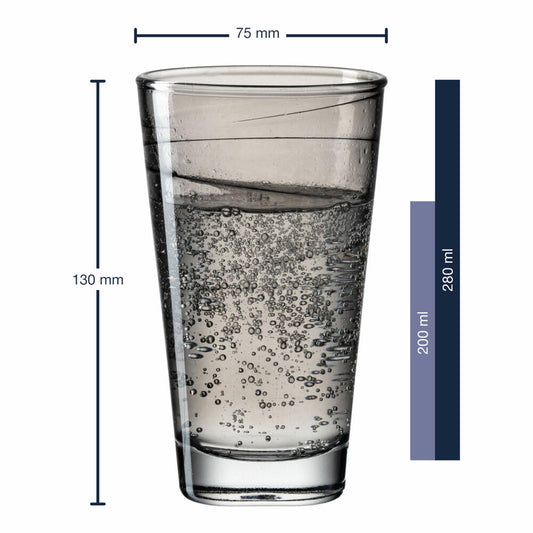 Leonardo drinking glass Vario Struttura, mug, water glass, soda-lime glass, anthracite, 280 ml, 026830