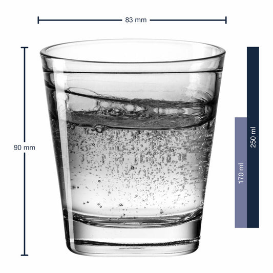 Leonardo drinking glass Vario Struttura, mug, water glass, soda-lime glass, anthracite, 250 ml, 026846