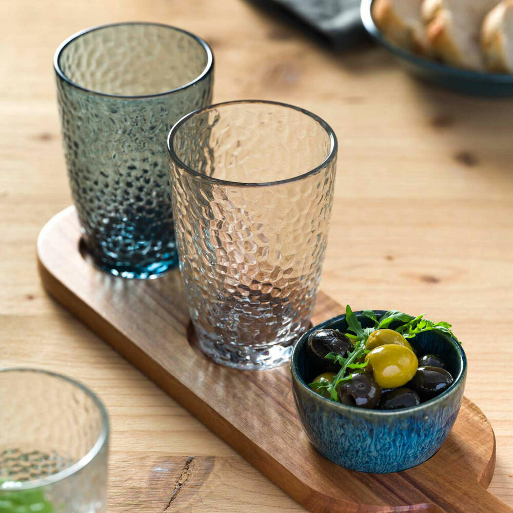 Leonardo Trinkglas Matera, Trinkbecher, Kalk-Natron-Glas, Blau, 340 ml, 024384