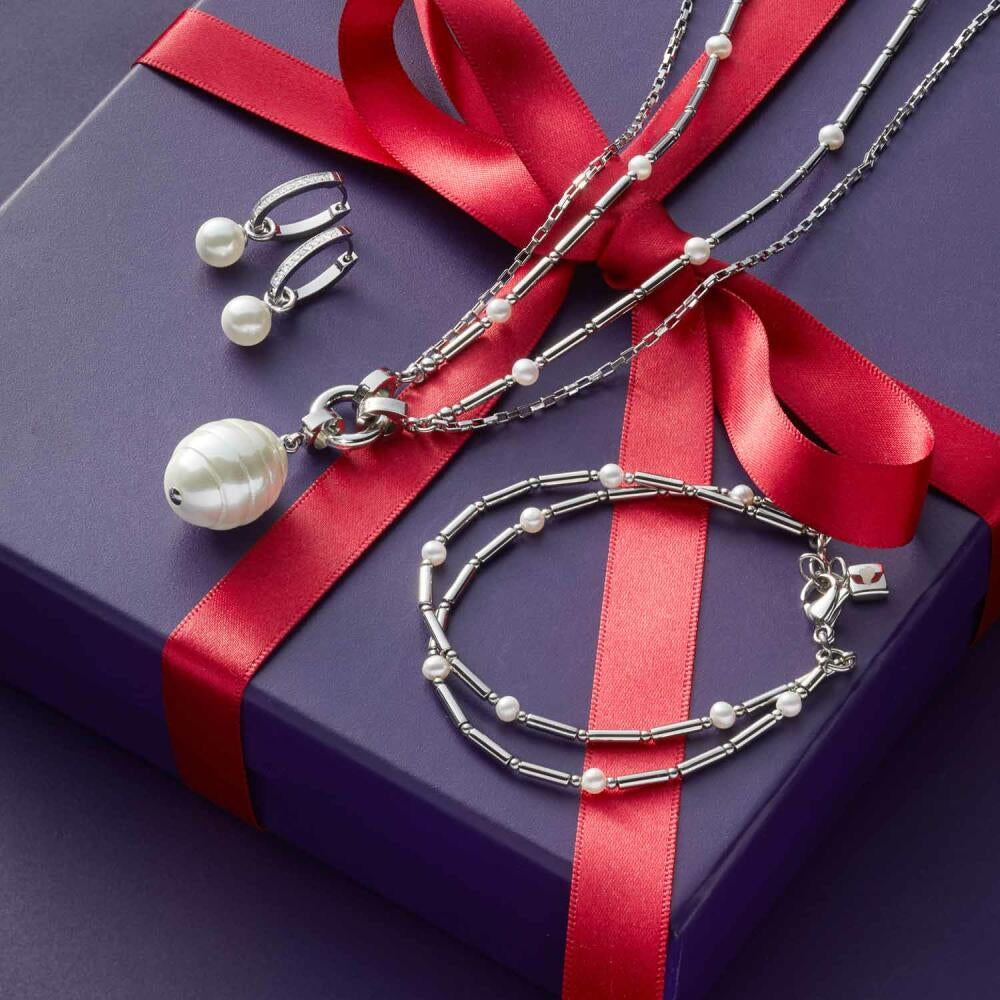 Leonardo Jewels Armband Mirella, Armschmuck, Schmuck, Edelstahl, Süßwasserzuchtperlen, Silber, 023337